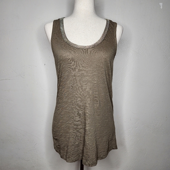 NWT Dylan Vintage Beaded Racerback Tank Top Size Small - Picture 1 of 11